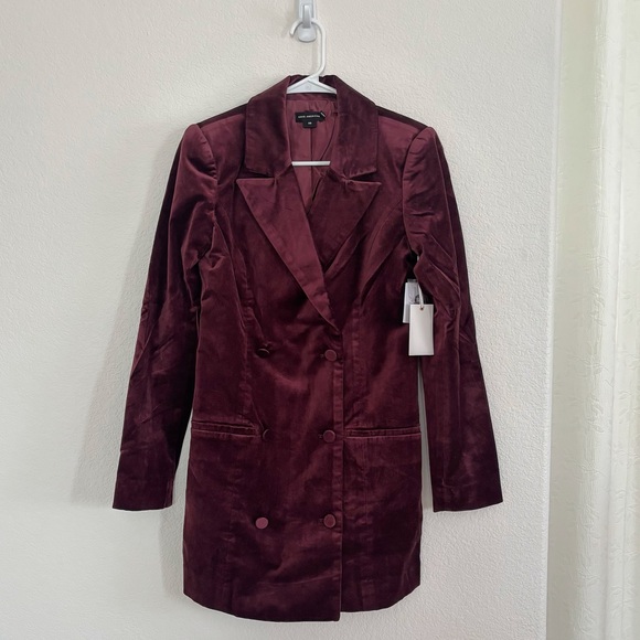 Good American - VELVET EXEC DRESS - Picture 2 of 8